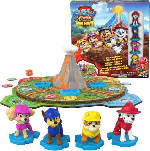 Paw Patrol Dino Movie társasjáték forgó vulkánnal