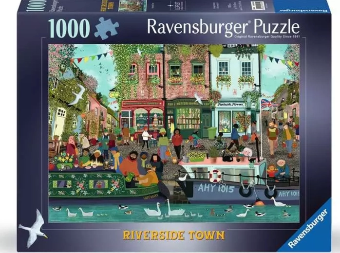 Ravensburger puzzle Riverside város 1000 darabos