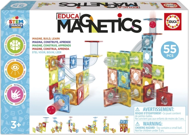Educa Magnetics STEM mágneses golyópálya 55 darabbal