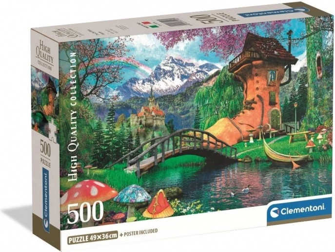 Clementoni puzzle Otthon az öreg cipőben 500 darab