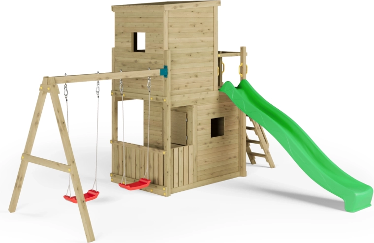 Megemelt kuckó fa tetővel