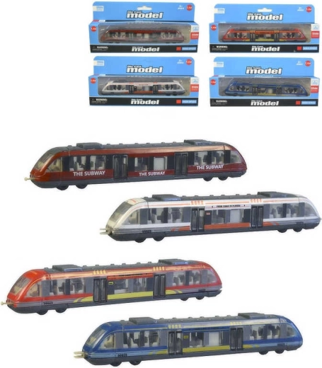 Fém metró vonatszerelvény 17 cm – 1 db