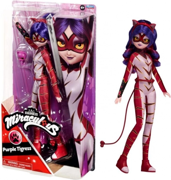 Miraculous: Katica és Fekete Macska Fekete Tigris Baba 27 cm