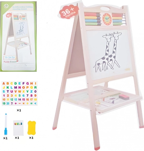 Kétoldalas fa tábla számlálóval és kiegészítőkkel