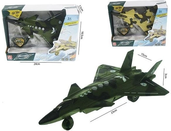 Katonai repülőgép fény- és hangeffektekkel 23 cm HAU13
