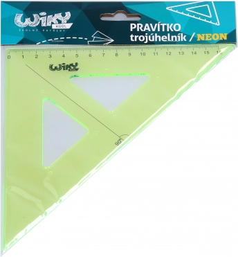 neonszínű derékszögű háromszög 16 cm