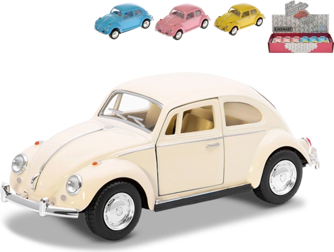 Kinsmart Volkswagen Beetle 1967 fém modell 1:64 visszahúzós mechanizmussal