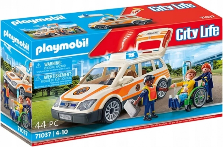 City Life mentőautó figurákkal, fénnyel és hanggal