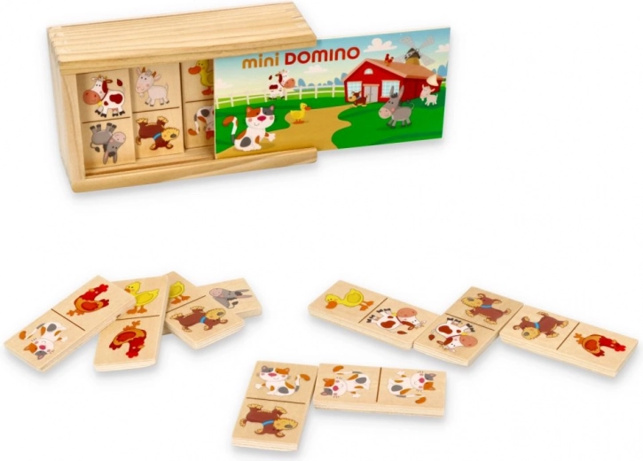 Mini állatos dominó dobozban
