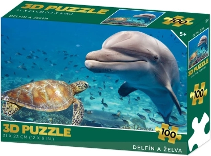 3D Puzzle - Delfin és teknős