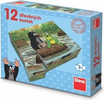 Dino fa kockák KISVAKOND és állatkák 12 db
