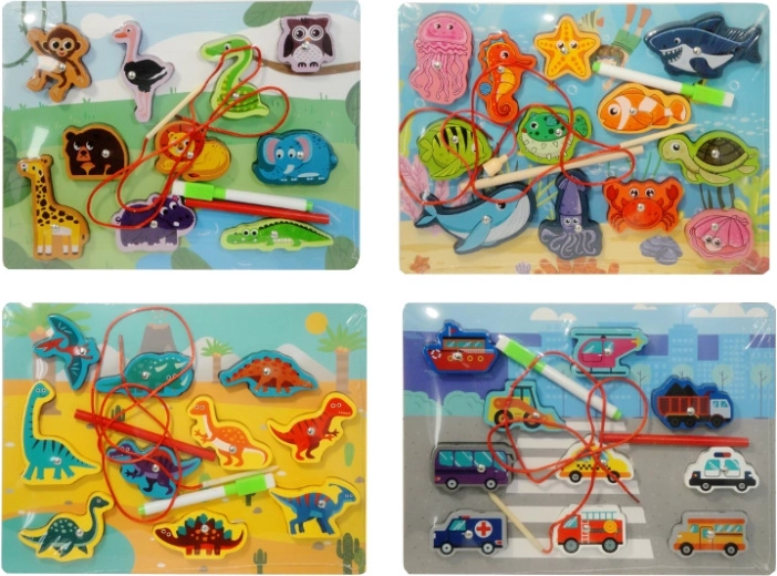 Fa mágneses puzzle számokkal és színekkel – 1 db