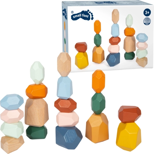 Small Foot fa egyensúlyozó kövek Montessori