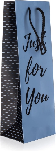 Ajándéktasak palackra Just For You Blue 12 × 35 × 9 cm