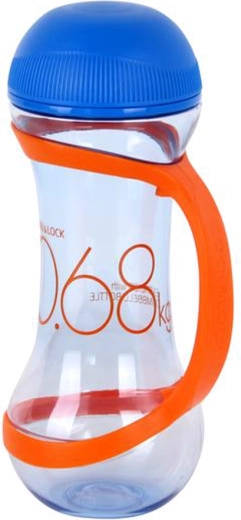 Súlyzó alakú sportkulacs 560 ml, kék