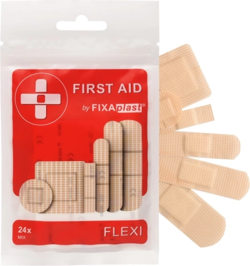 Fixaplast First Aid Flexi Mix rugalmas sebtapaszok 24 db