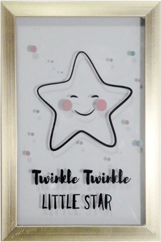 Csillagmotívumos kép keretben 20 × 30 cm