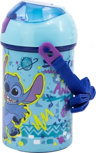 Gyerek kulacs pánttal, Stitch mintával, 450 ml
