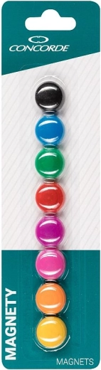 Színes CONCORDE mágnesek, 20 mm, 8 db