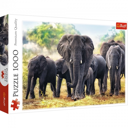 1000 darabos puzzle – afrikai elefántok TREFL