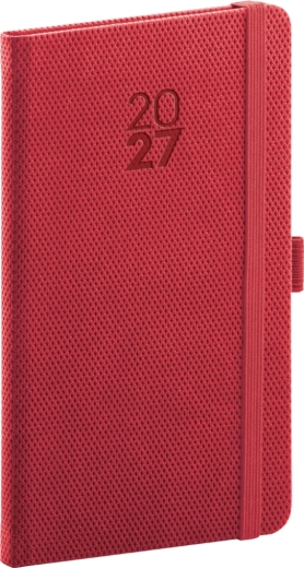 Notique zsebnapló Diamante 2027 piros 9 × 15,5 cm