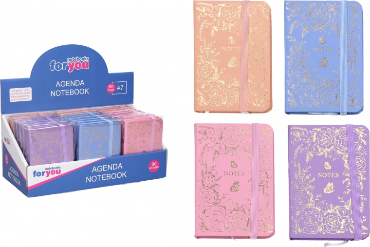 Vonalas jegyzetfüzet 7,5 × 10,5 cm, 80 oldal