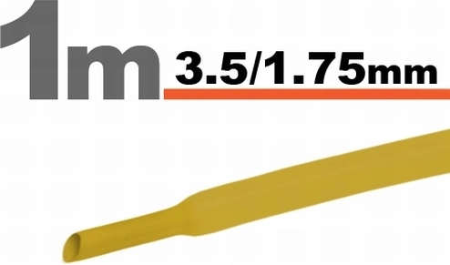 Sárga zsugorcső 3,5/1,75 mm