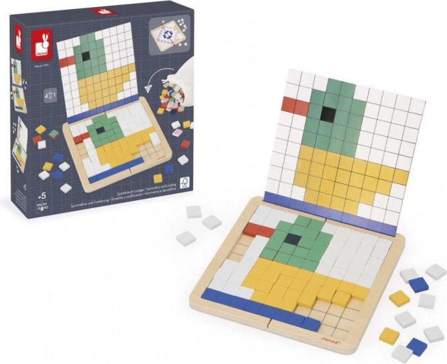 Janod fa mozaik a szimmetriához és kódoláshoz