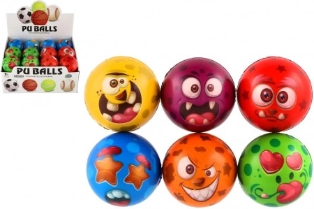 Szivacslabdák Monster 7,5 cm – színes labdák készlete dobozban
