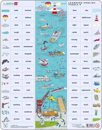 Larsen puzzle angol nyelvtanuláshoz A tengeren 64 darab