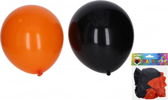 Halloween lufik 30 cm – 10 db-os készlet, fekete és narancssárga