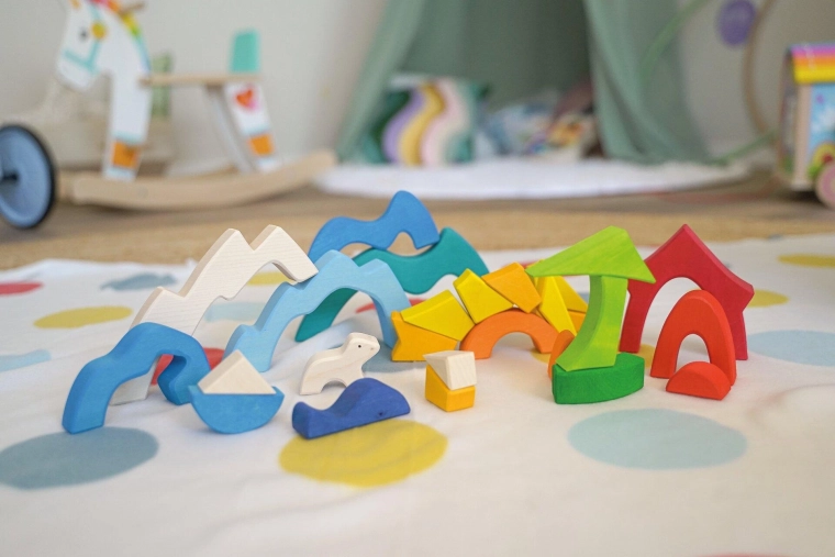 Fa tájképes puzzle jegesmedvével – 1 db