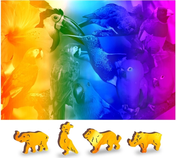 Fából készült puzzle Madárparadicsom