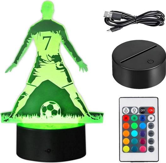 LED éjjeli lámpa focista 3D távirányítóval - 1 db