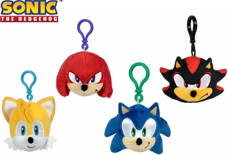Sonic plüss kulcstartó 12 cm