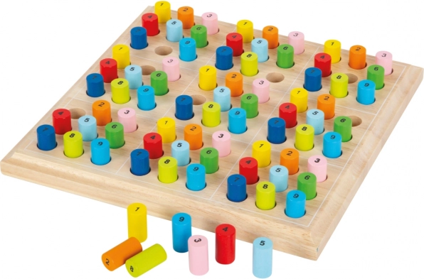 Fa sudoku színes hengerekkel