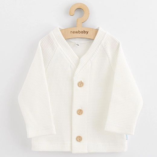 Újszülött kardigán gombokkal New Baby Oliver fehér 62