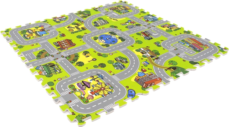 Fantáziadús város autóknak és figuráknak