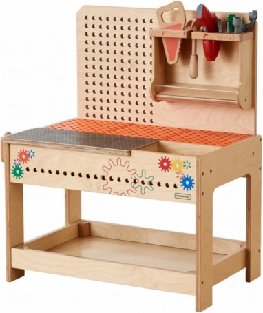 Fából készült XXL Montessori STEM műhely szerszámokkal MASTERKIDZ