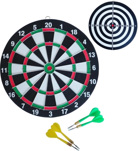 ACRA papír függeszthető darts tábla 28,5 cm fém kerettel + 4 nyíl