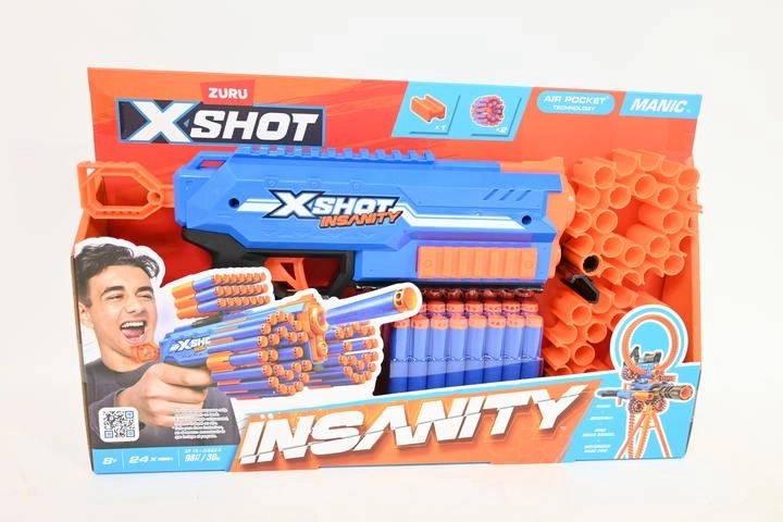 ZURU X-Shot Insanity Manic habszivacs lövedékes blaster