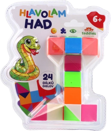 Kígyó logikai játék 24 elemmel, bliszterben