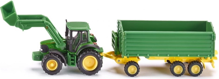 Siku Farmer traktor pótkocsival JOHN DEERE 1:87