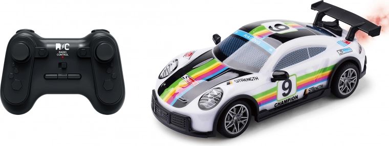 Világító, füstölő RC autó 19 cm