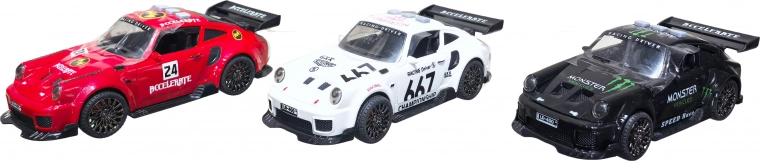 Füstöt kibocsátó versenyautó effektekkel, 15 cm