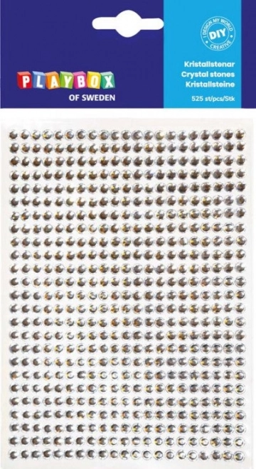 Öntapadós ezüst kövecskék 525 db