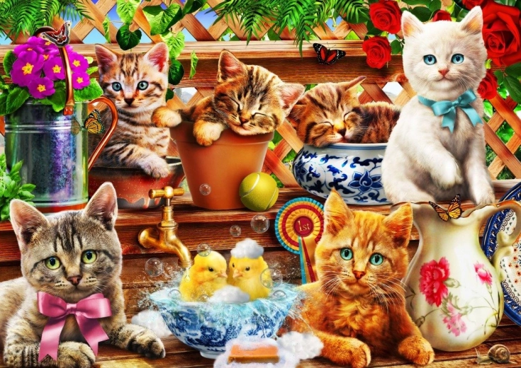 Bluebird puzzle kiscicák a fészerben 104 darab