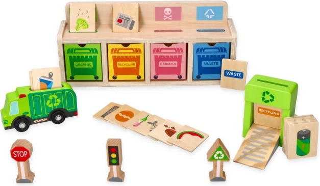 Fa újrahasznosító játék gyerekeknek