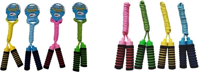 Sporto színes ugrókötél 2,05 m