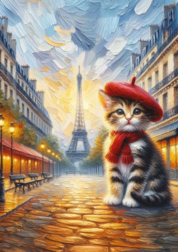 Puzzle Macskaművész Párizsban 260 darabos